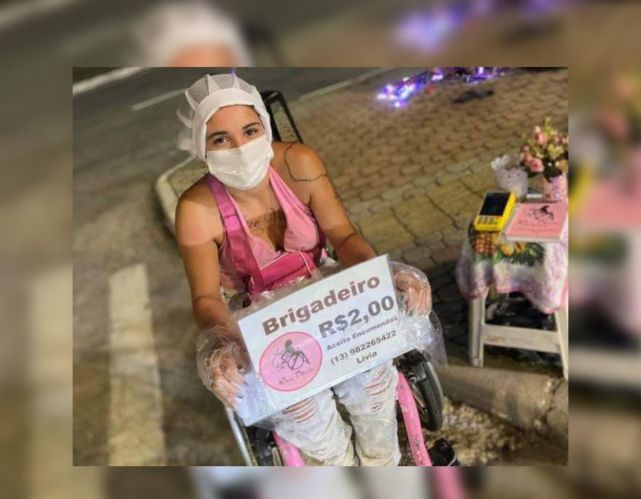 Lívia Mendes teve paralisia cerebral e ficou cadeirante aos 17 anos.