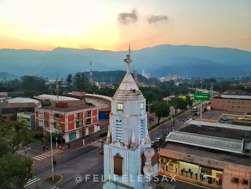 Entardecer Cubatão Igreja nossa senhora da lapa