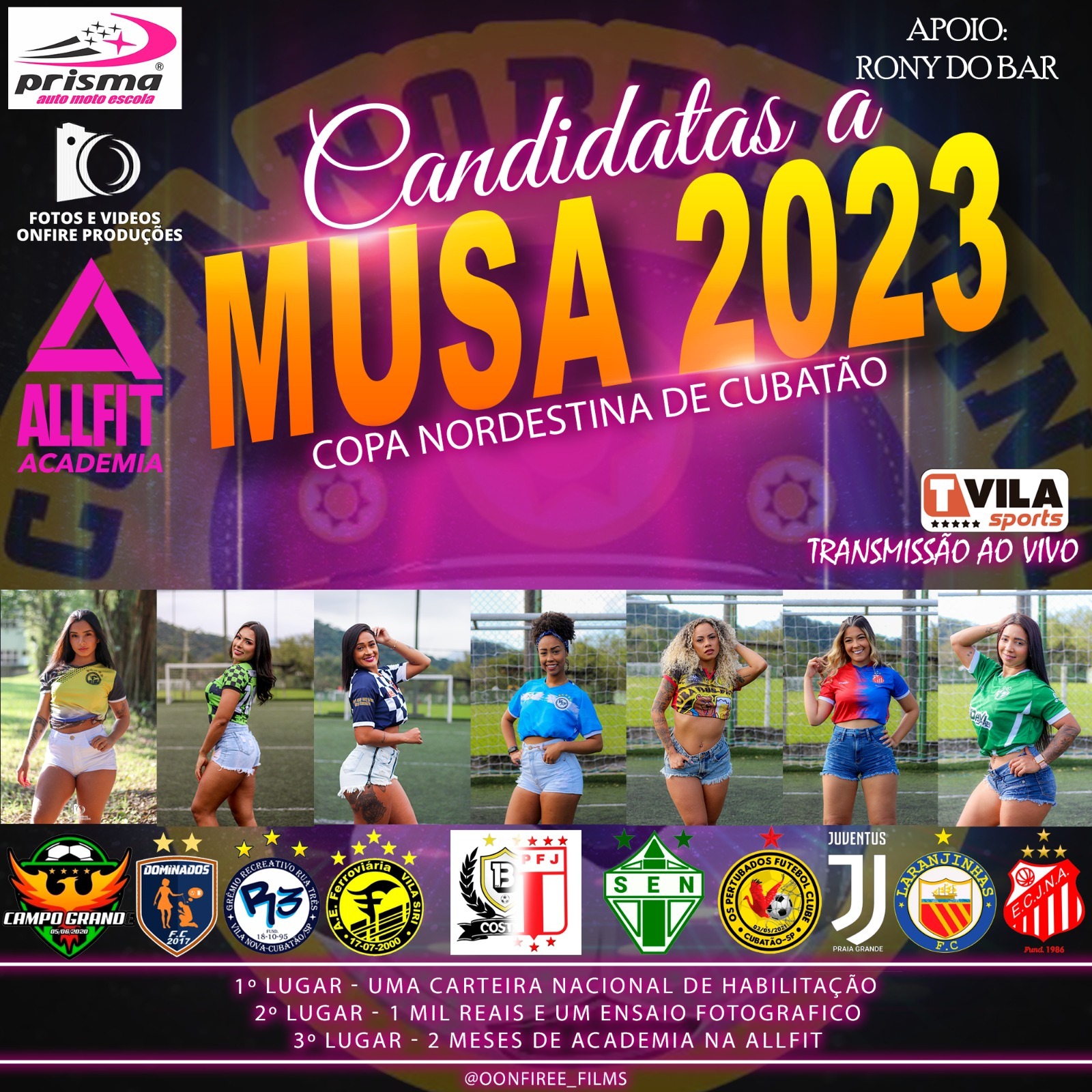 Votação  para escolha  da “Musa da Copa Nordestina” termina hoje (08).