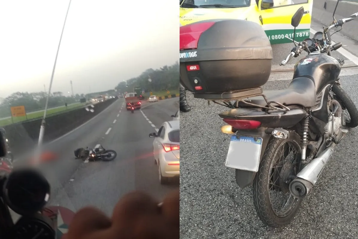 Motociclista morre após  colidir com carreta, motorista fugiu.
