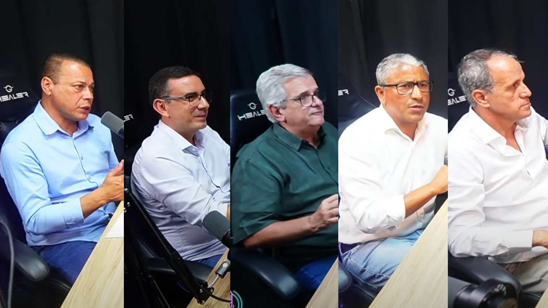 César Nascimento, Rodrigo Alemão, Paiva Magalhães, Toninho Vieira e Carlinhos de Freitas.