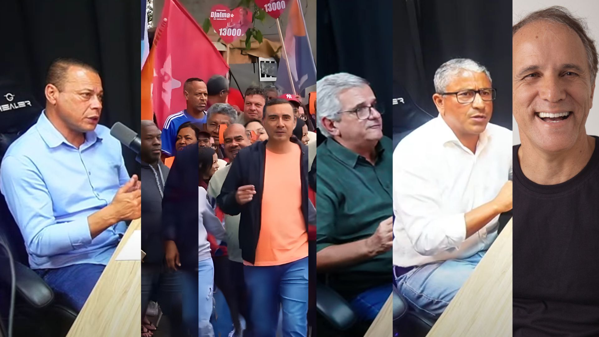 Cesar, Rodrigo Alemão, Dr.Paiva, Toninho Viera e Carlinhos de Freitas.